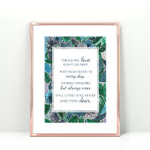 Elegante Waterverf Bloemen Lijstbare Condoleance