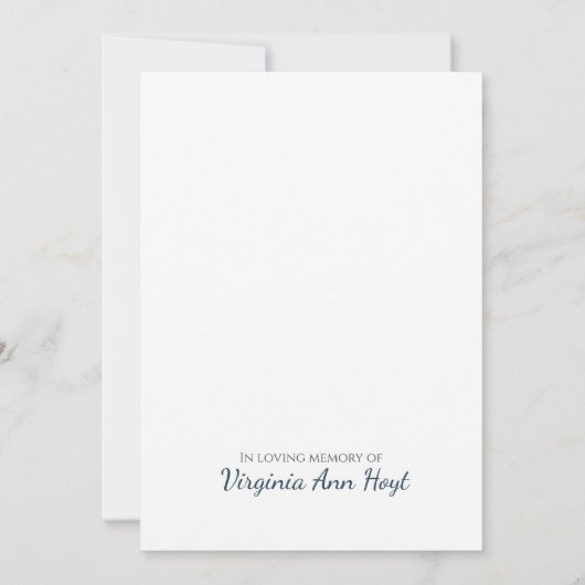 Elegante Waterverf Bloemen Lijstbare Condoleance (Achterkant)