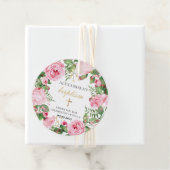 Elegante Waterverf Bloemen Meisje Doop Dank u Bedankjes Labels (In situ)