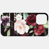 Elegante Waterverf Bloemen met Jouw naam Case-Mate iPhone Case (Achterkant / Rechts)