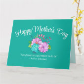 Elegante Waterverf Bloemen Moederdag Kaart (Gele Bloem)