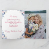 Elegante Waterverf Bloemen Moederdag Keepsake Kaart (Binnen)