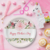 Elegante Waterverf Bloemen Moederdag Papier Bord (Feest)