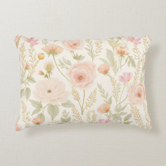 Elegante Waterverf Bloemen Naadloos Patroon Accent Kussen