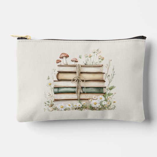 Elegante Waterverf Bloemen Oude Boeken  Etui (Voorkant)