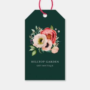 Elegante Waterverf Bloemen Prijs Labels Cadeaulabel