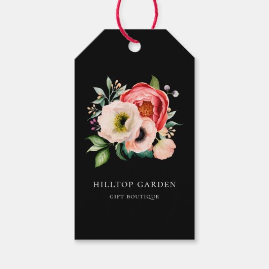 Elegante Waterverf Bloemen Prijs Labels Cadeaulabel (Voorkant)