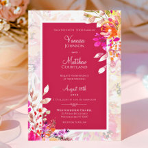 Elegante Waterverf Bloemen Roze en Sinaasappel bru