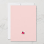 Elegante Waterverf Bloemen Roze Vrijgezellenfeest Kaart (Achterkant)