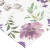Elegante Waterverf Bloemen Rozen Lavendel Paarse Tafelkleed (Gekanteld)