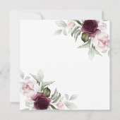 Elegante Waterverf Bloemen Rozen Verjaardagsfeest Kaart (Achterkant)