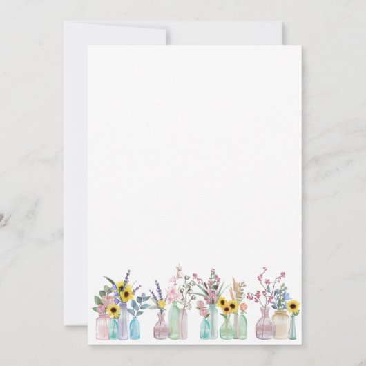 Elegante Waterverf Bloemen Script Graduation Party Kaart (Achterkant)