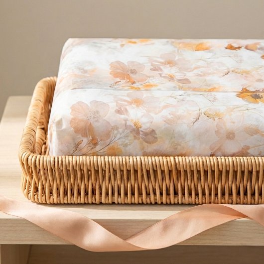 Elegante Waterverf Bloemen Tissuepapier