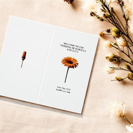 Elegante Waterverf Bloemen Vet Rood-Sinaasappel Su Kaart