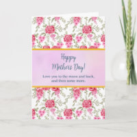 Elegante Waterverf Bloemen voor Happy Moederdag