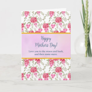 Elegante Waterverf Bloemen voor Happy Moederdag