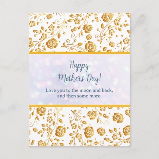 Elegante Waterverf Bloemen voor Happy Moederdag Uitnodiging Briefkaart (Voorkant)