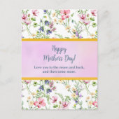 Elegante Waterverf Bloemen voor Happy Moederdag Uitnodiging Briefkaart (Voorkant)