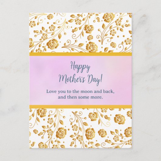 Elegante Waterverf Bloemen voor Happy Moederdag Uitnodiging Briefkaart (Voorkant)