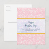 Elegante Waterverf Bloemen voor Happy Moederdag Uitnodiging Briefkaart (Voorkant / Achterkant)