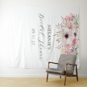 Elegante Waterverf Bloemen Vrijgezellenfeest Achte Wandkleed (In Situ (horizontaal))