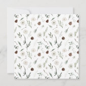 Elegante Waterverf Bloemen Winter Bruids Brunch Kaart (Achterkant)