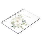 Elegante Waterverf Bloemen Wit Notitieboek (Linkerzijde)