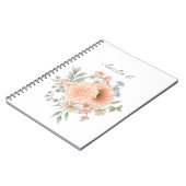Elegante Waterverf Bloemen Wit Notitieboek (Linkerzijde)