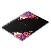 Elegante Waterverf Bloemen Wit Notitieboek (Linkerzijde)