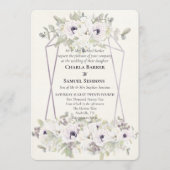 Elegante Waterverf Bloemen Zachte Lavendeluitnodig Programmakaart (Voorkant)