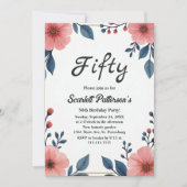 Elegante Waterverf Bloemen Zomer Chic Verjaardag Kaart (Voorkant)