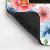 Elegante waterverf bloemen zwart goud professional muismat (Hoek)