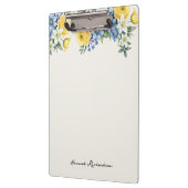 Elegante waterverf bloemenaangepaste naam klembord (Links)