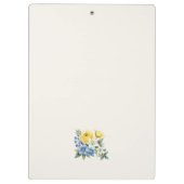 Elegante waterverf bloemenaangepaste naam klembord (Achterkant)