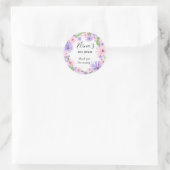 Elegante waterverf bloemenBaby shower Sticker (Tas)