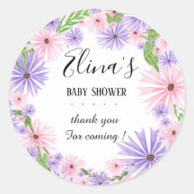 Elegante waterverf bloemenBaby shower Sticker