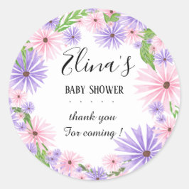 Elegante waterverf bloemenBaby shower Sticker