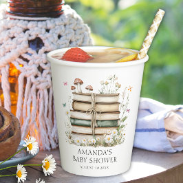 Elegante Waterverf Bloemenboeken Baby shower Papieren Bekers