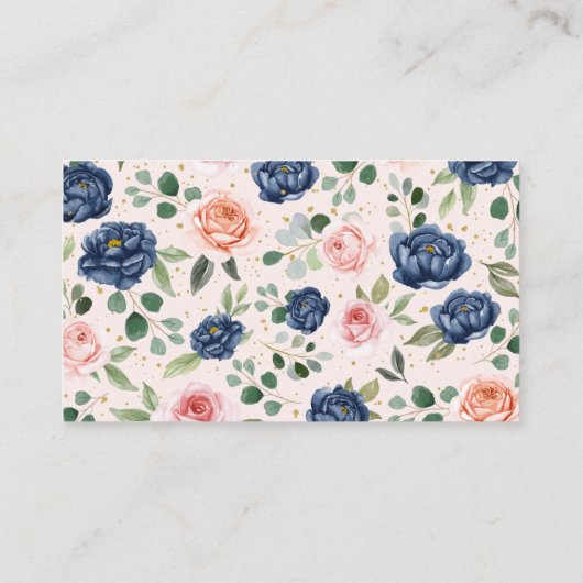 Elegante Waterverf Bloemenboeken voor Baby Informatiekaartje (Achterkant)