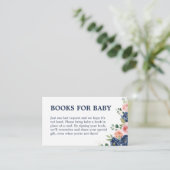 Elegante Waterverf Bloemenboeken voor Baby Informatiekaartje (Staand voorkant)