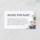 Elegante Waterverf Bloemenboeken voor Baby Informatiekaartje (Voorkant)
