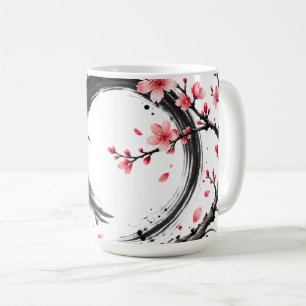 Elegante Waterverf Bloemenboeket Vintage Bloem W Koffiemok
