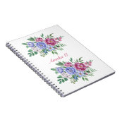 Elegante Waterverf Bloemenboeket Wit Notitieboek (Rechterzijde)