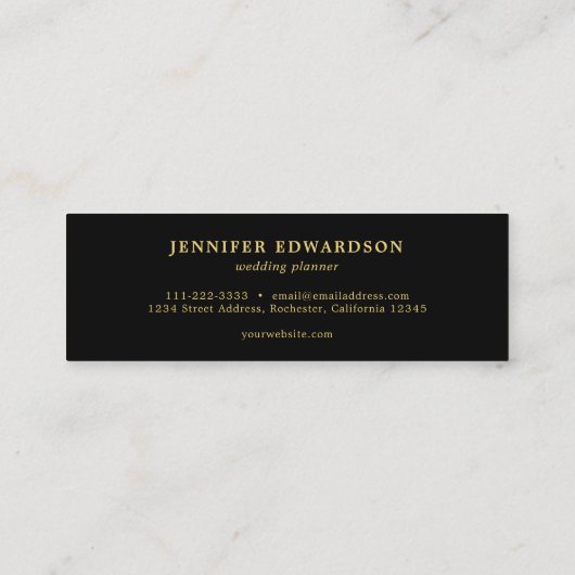 Elegante waterverf bloemenboho professional mini visitekaartje (Achterkant)