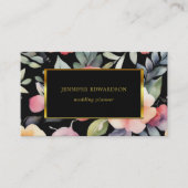 Elegante waterverf bloemenboho professional visitekaartje (Voorkant)