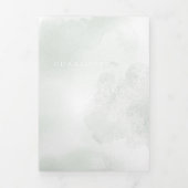 Elegante Waterverf Bloemenboog Fotobruiloft Drieluik Uitnodiging (Cover)