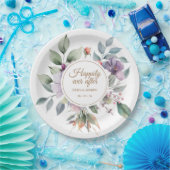 Elegante Waterverf bloemenbruiloft Papieren Bordje (Feest)