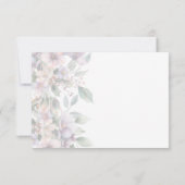 Elegante Waterverf bloemenbruiloft RSVP Kaartje (Achterkant)