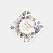 Elegante Waterverf bloemenbruiloft Servet (Hoek)