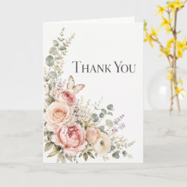 Elegante waterverf bloemendankkaart kaart